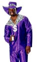 Slick Silk Purple Mac Daddy Pimp Costume